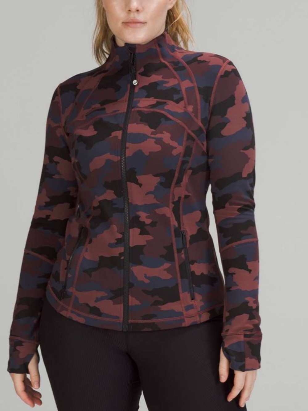 lululemon athletica Burgundy and Black Camo define Zip Jacket - Picture 3 of 5
